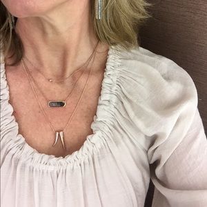 Stella & Dot Jewelry - Stella & Dot - Double Pavé Horn Pendant -Rose Gold Stella & Dot Jewelry - Stella & Dot - Double Pavé Horn Pendant -Rose Gold